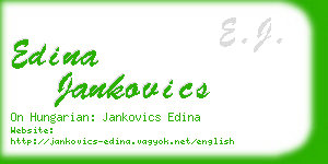 edina jankovics business card